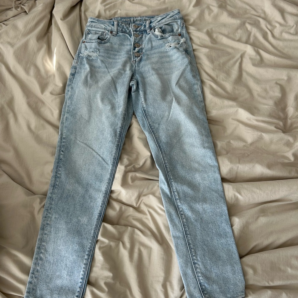 American Eagle Outfitters Light Wash Straight Leg Jeans